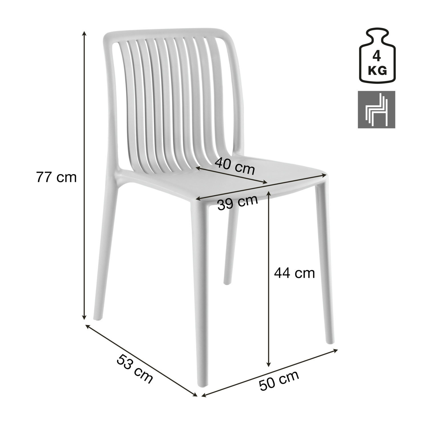Plastic chair Tavira