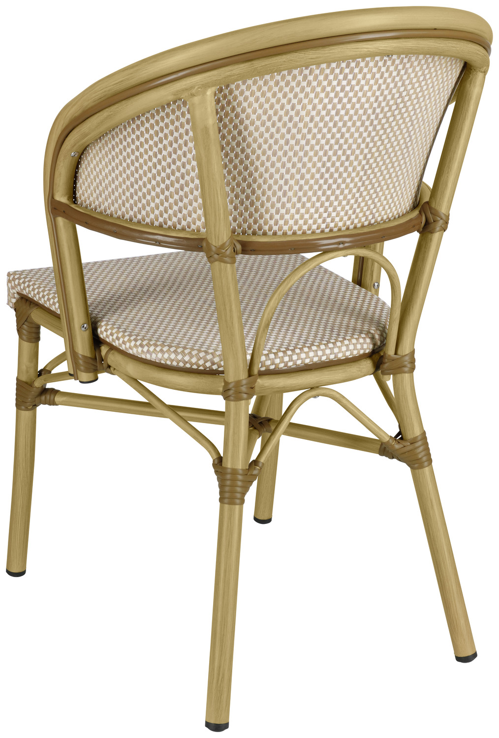 Outdoor stacking chair Solena with armrests