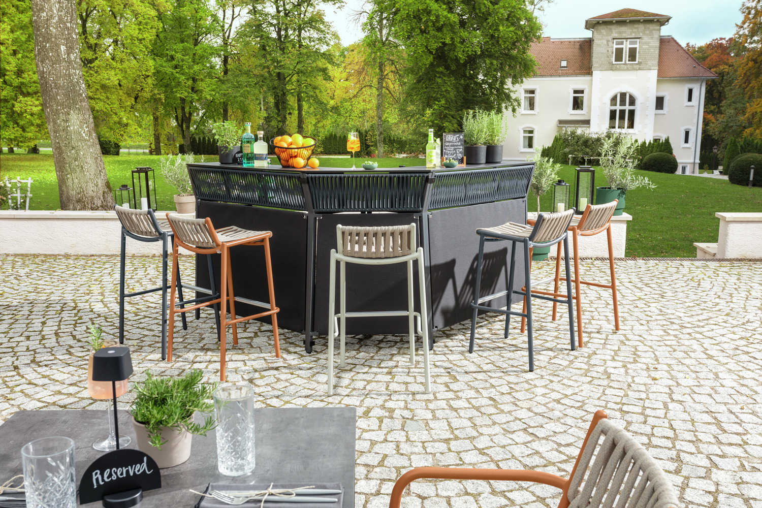 Outdoor bar chair Lumaro