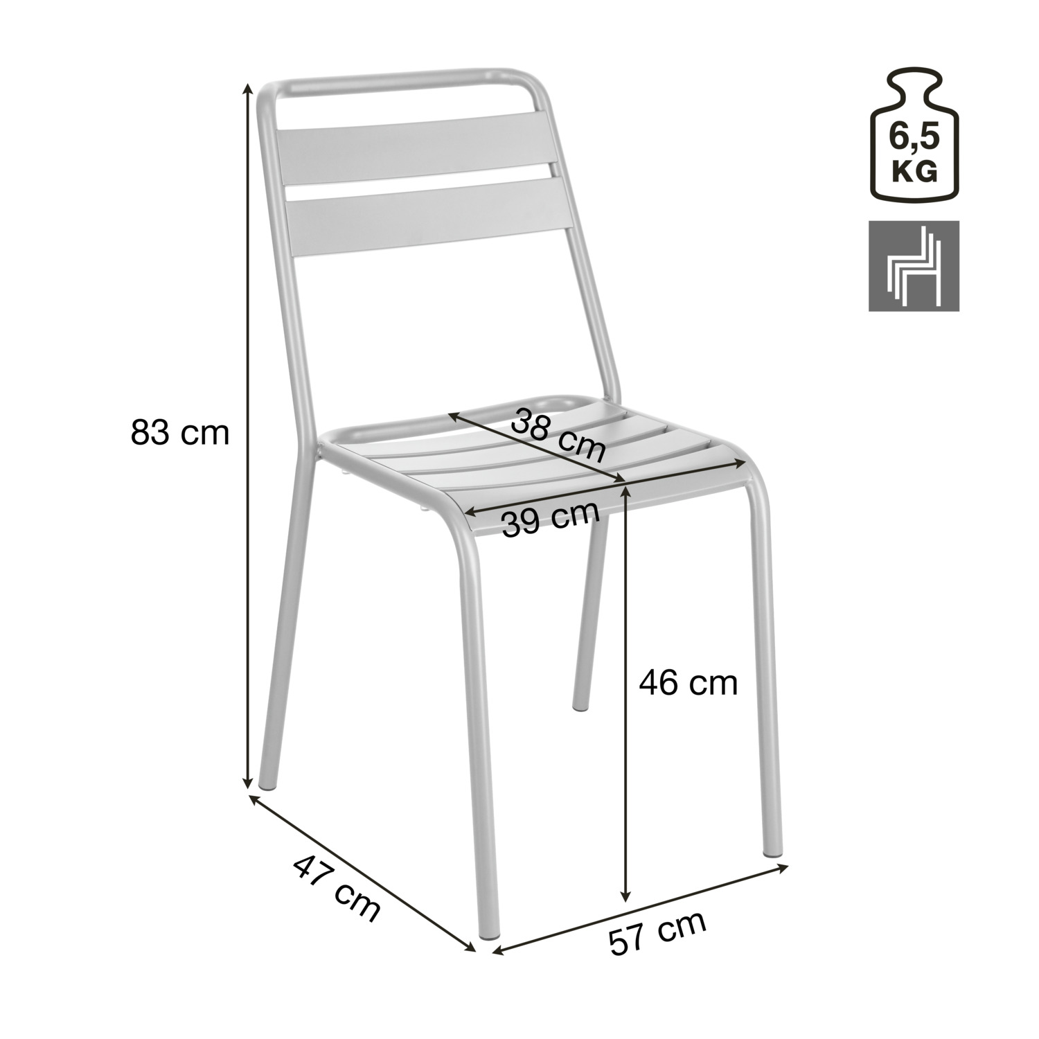 Outdoor stacking chair Sentra
