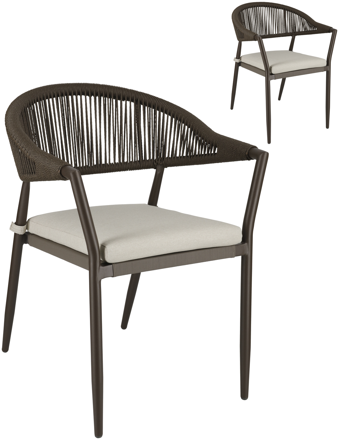 Outdoor chair Calero including seat cushion