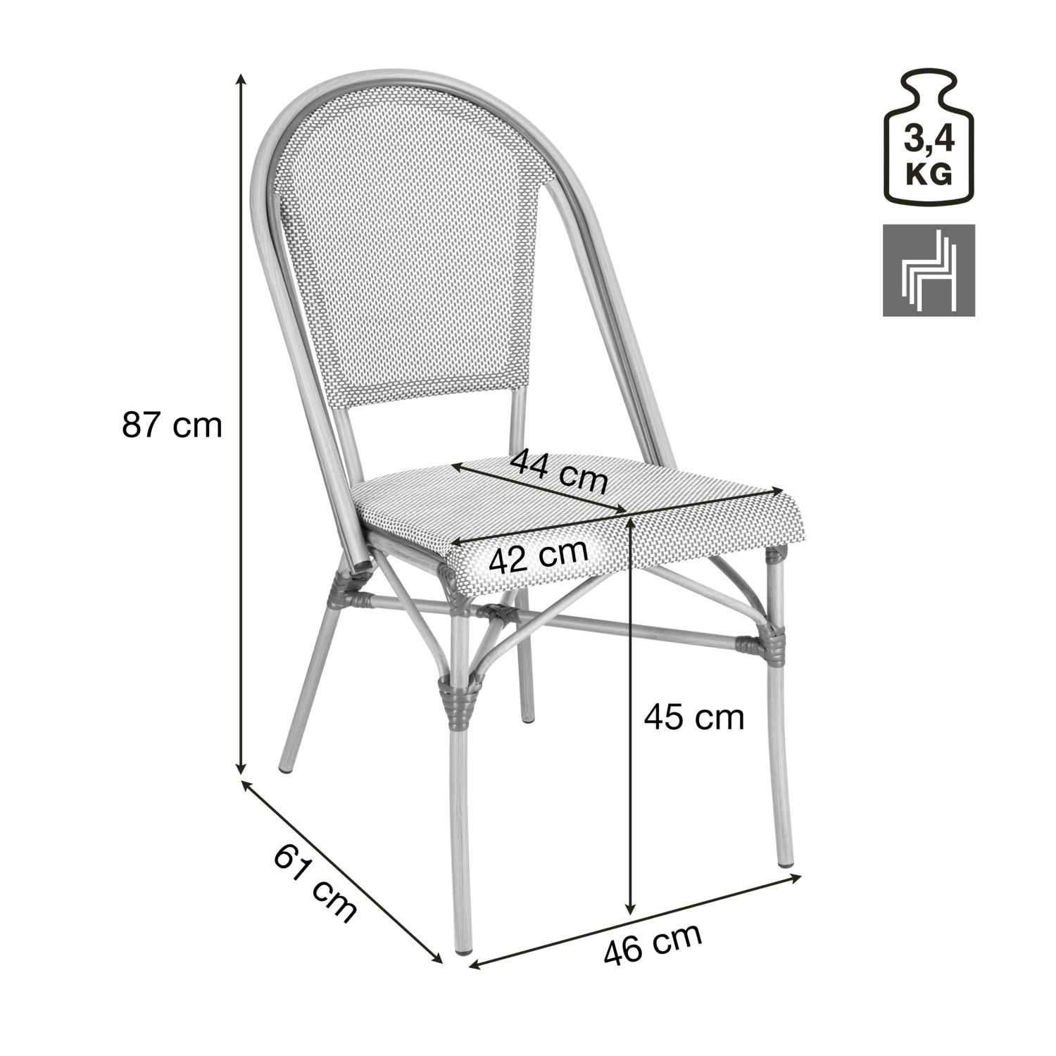 Outdoor stacking chair Alira