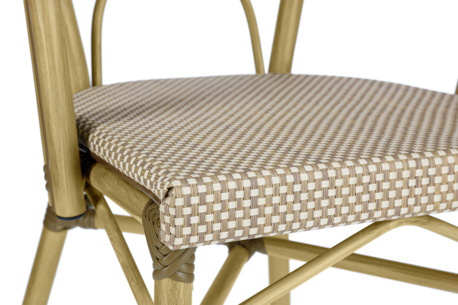 Outdoor stacking chair Solena with armrests