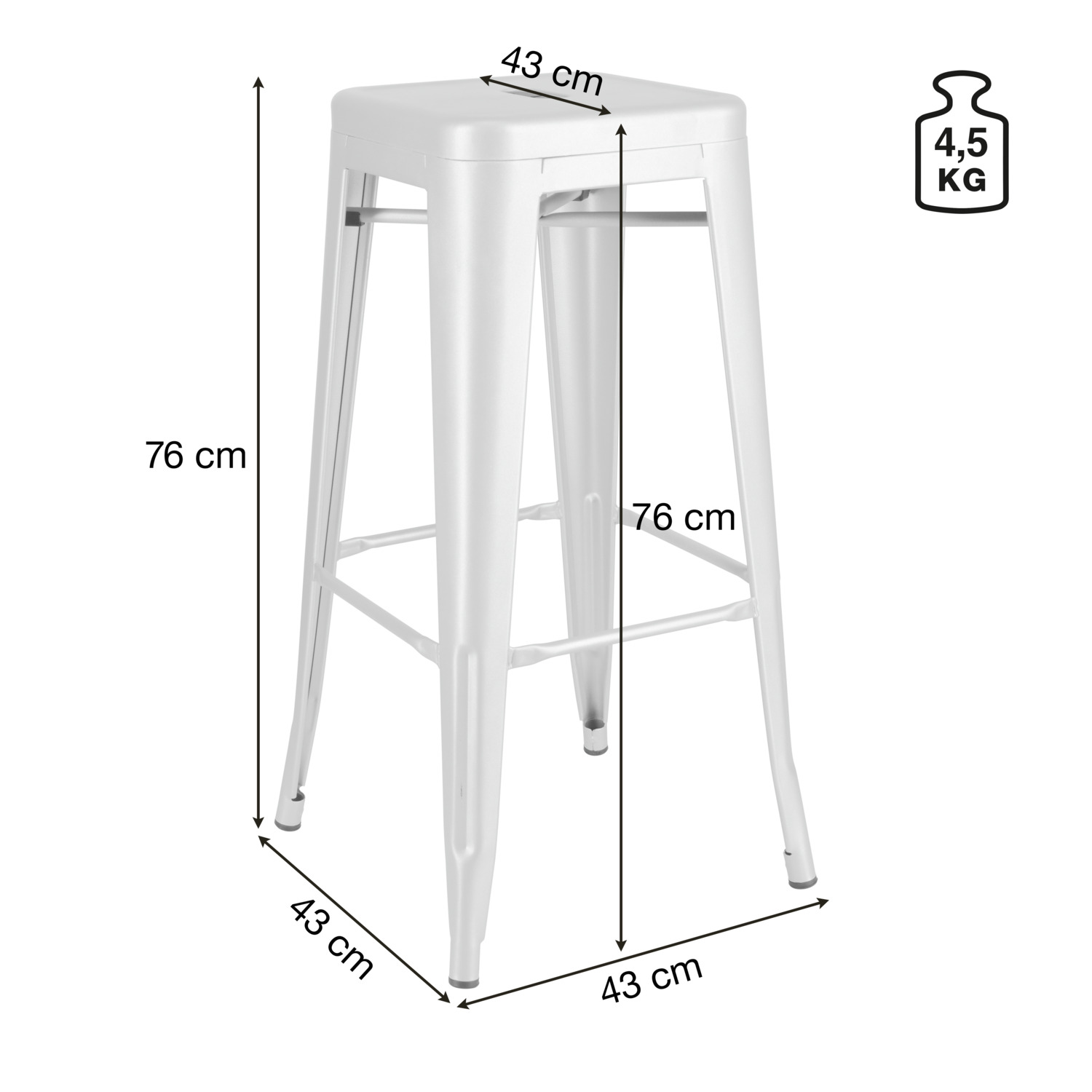 Bar stool Ferano in industrial design