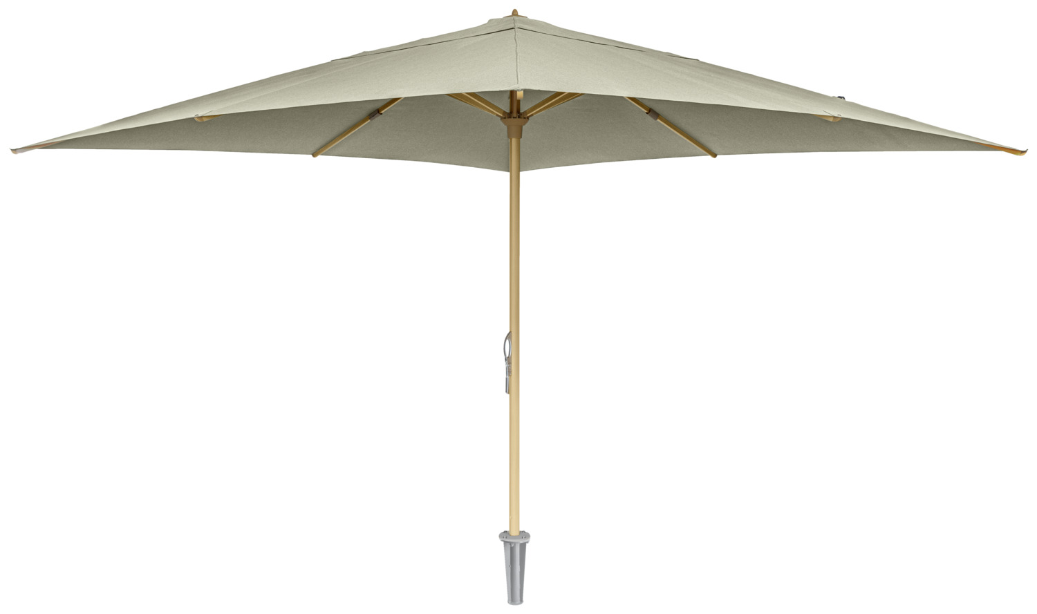 Sunshade Fiesto with ground socket, wood-look frame