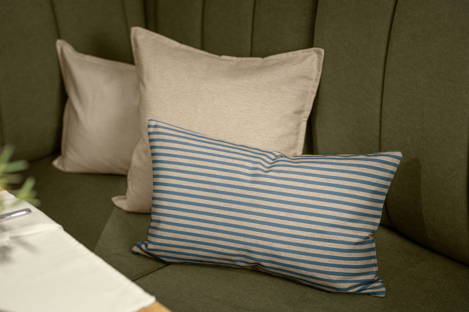 Decorative cushion cover Eda striped