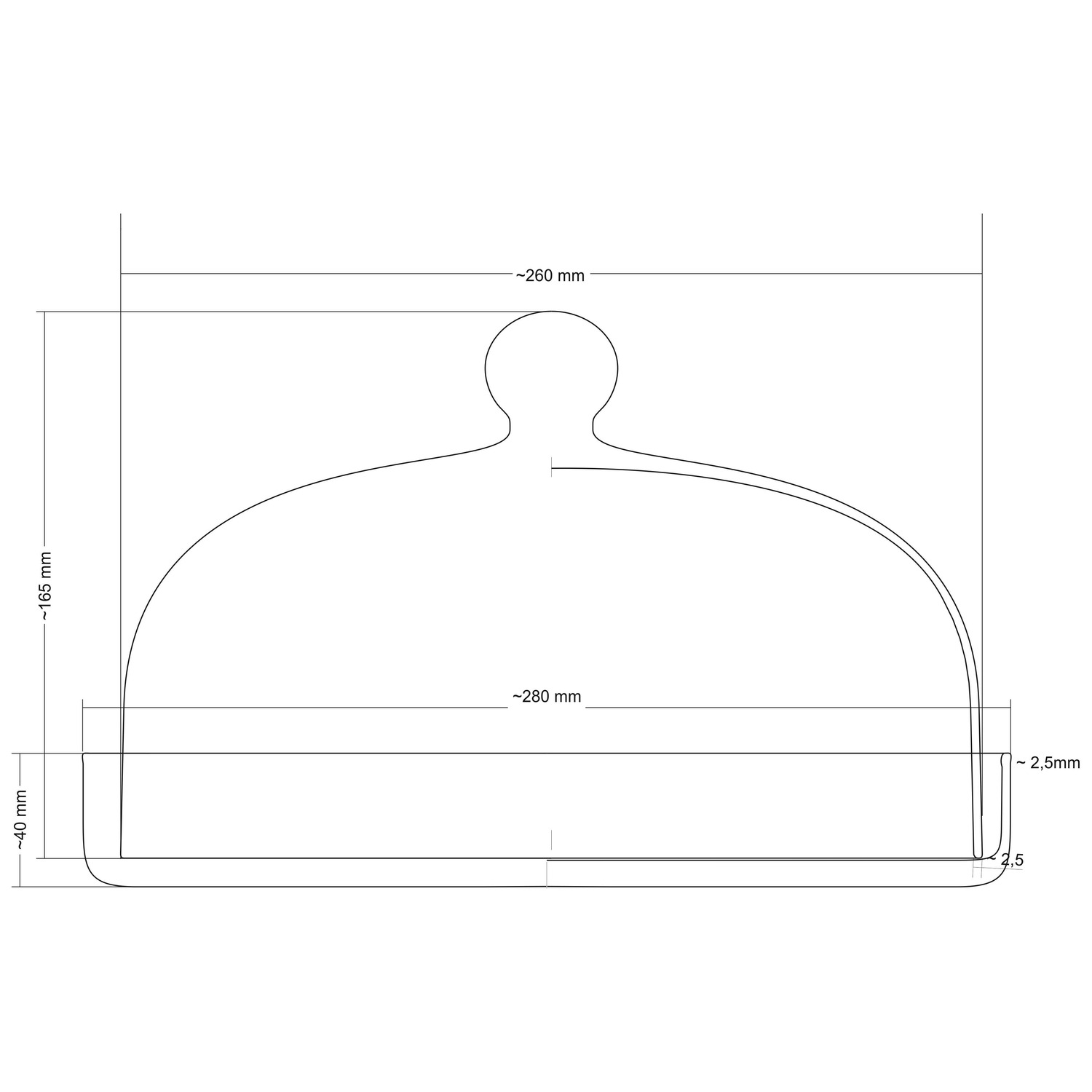 Cloche Elite with cake plate