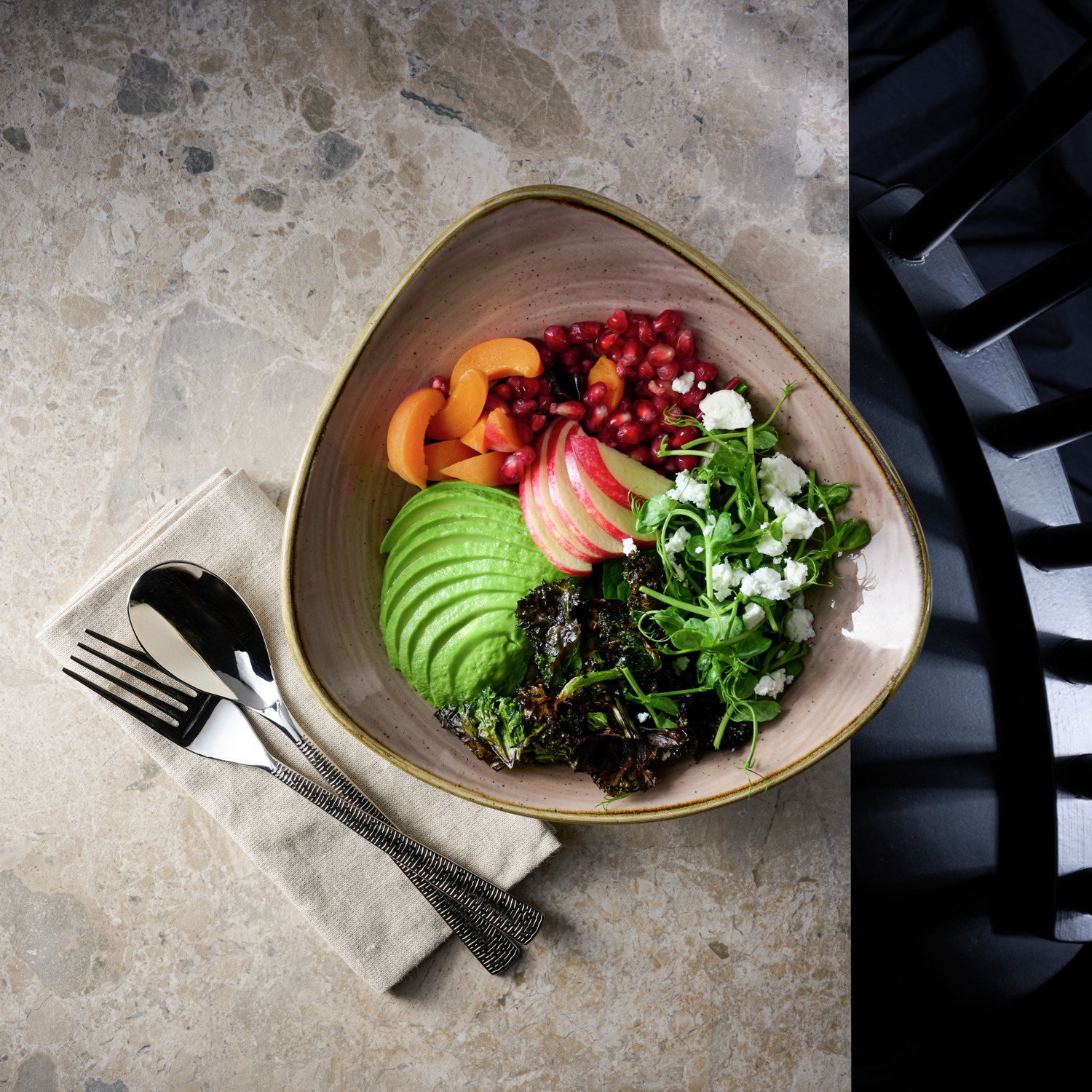 Deep plate Stonecast Truffle triangular