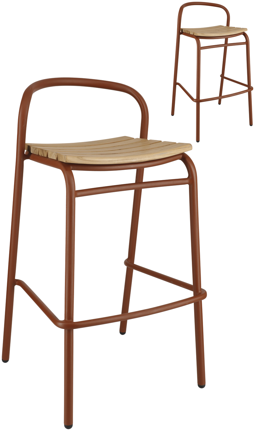 Outdoor teak bar chair Zolia