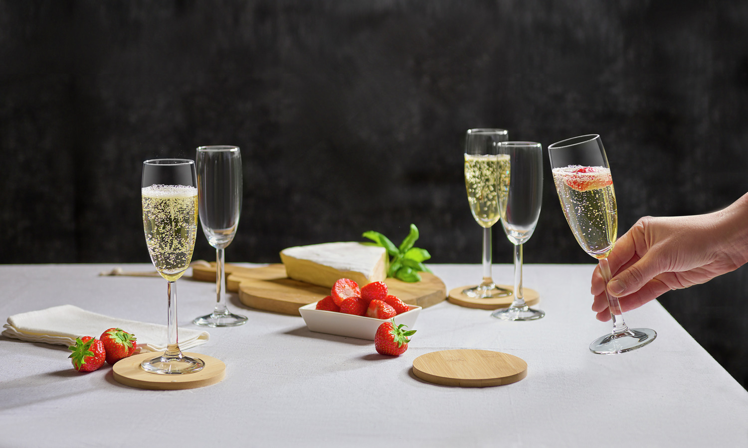 Champagne glass Vinous with filling line