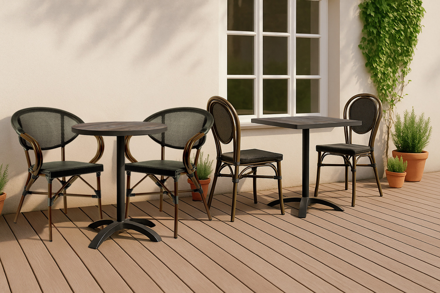 Outdoor stacking chair Elm without armrests