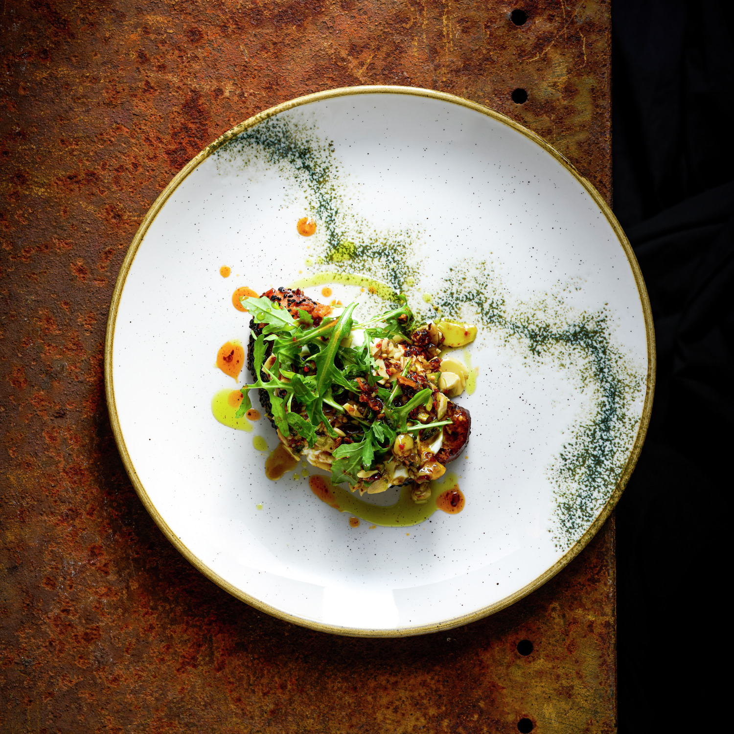 Coupe plate deep Stonecast Spice