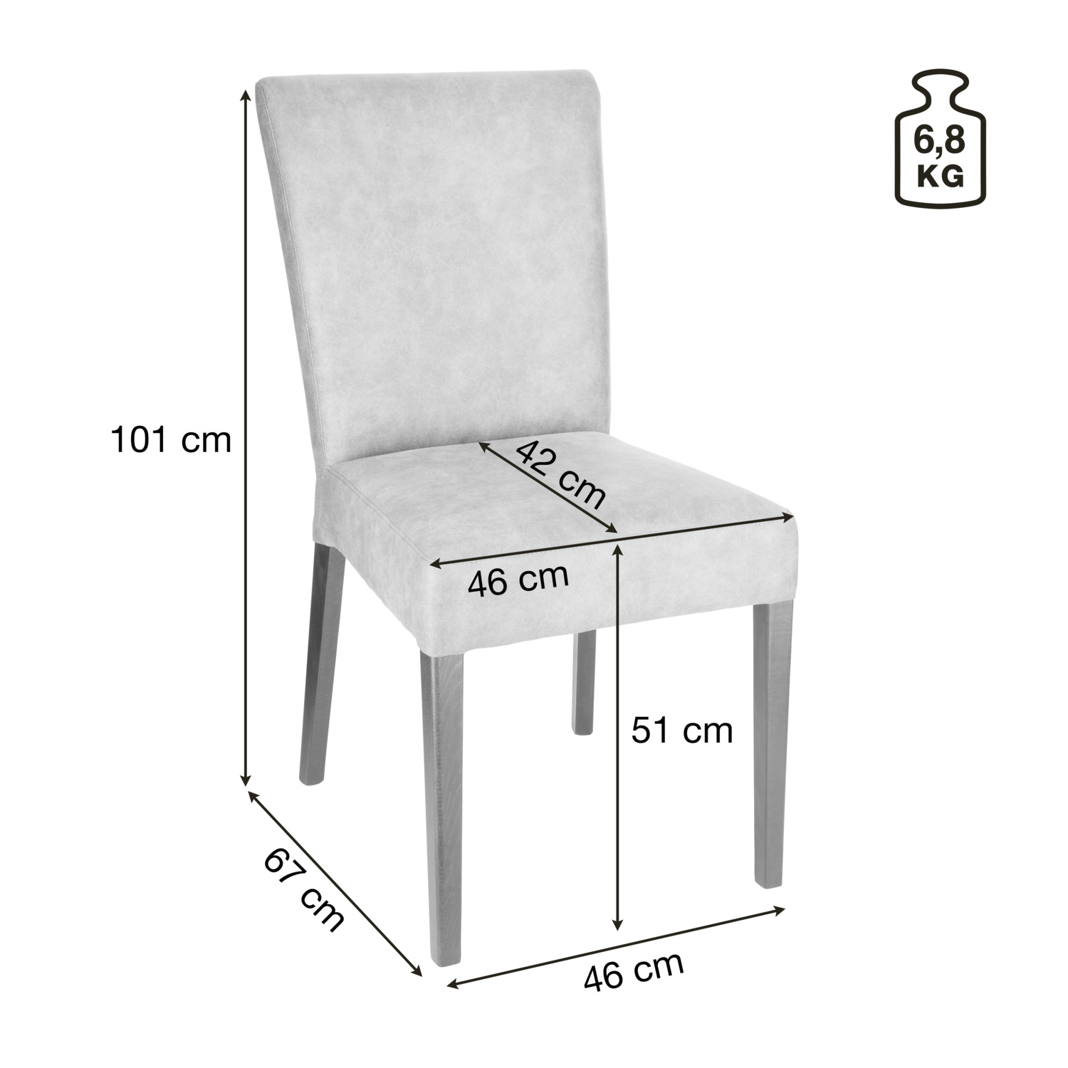 Upholstered chair Lino