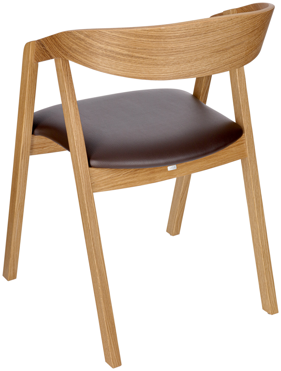 Stacking chair Calma imitation leather oak