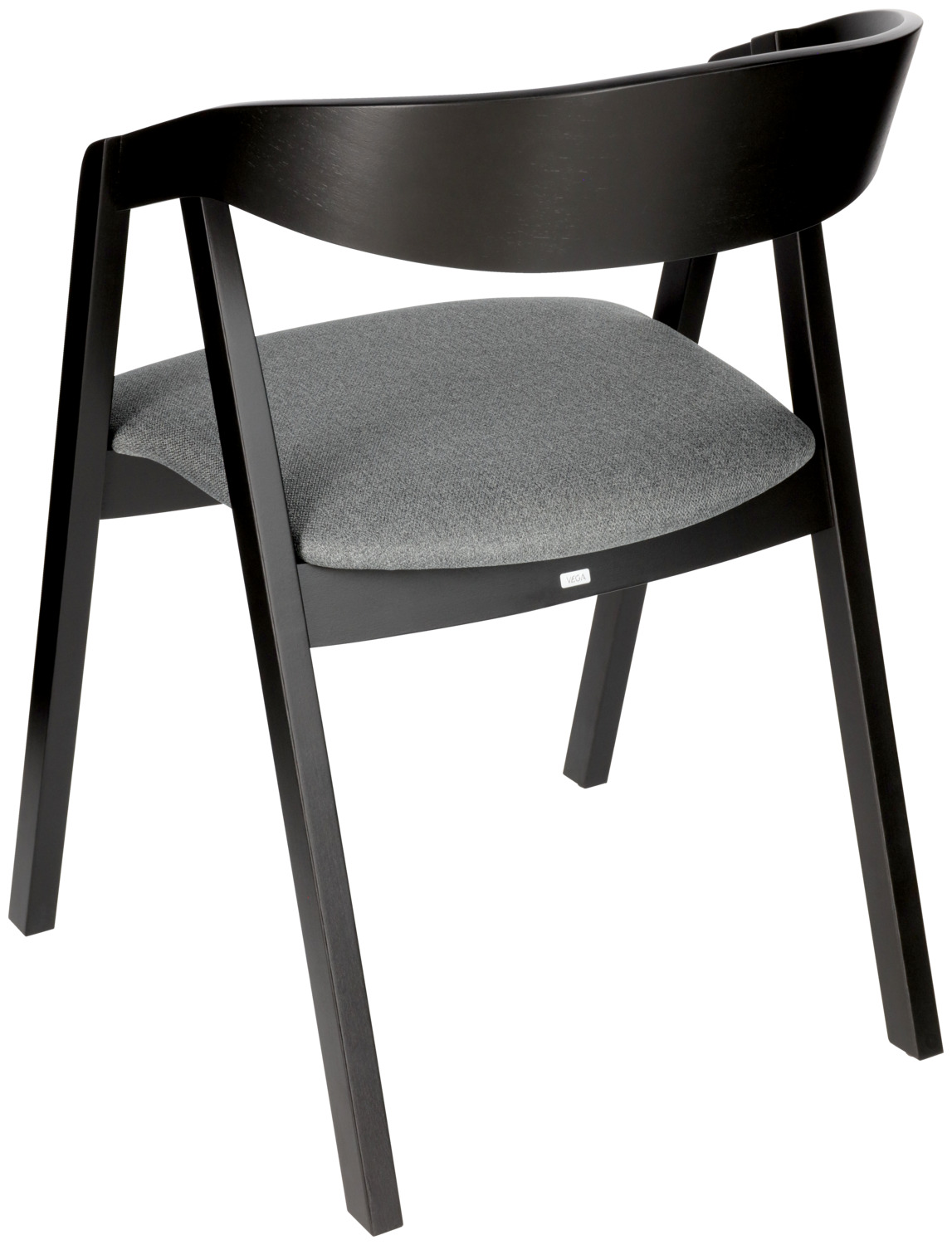 Stacking chair Calma fabric beech wood black lacquered