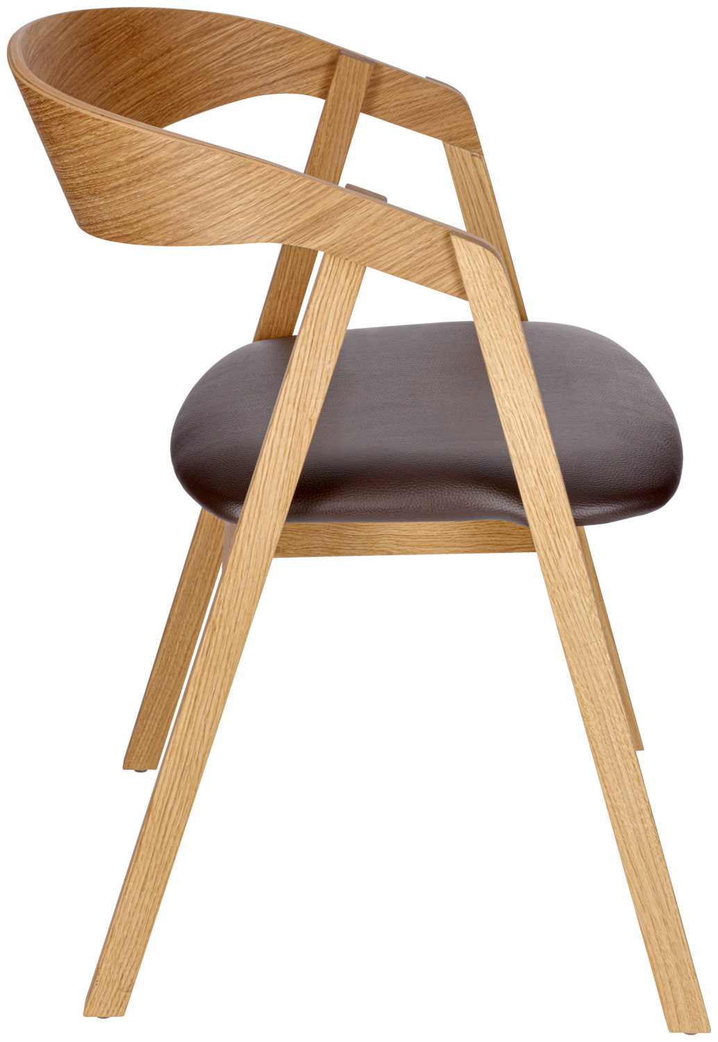 Stacking chair Calma imitation leather oak