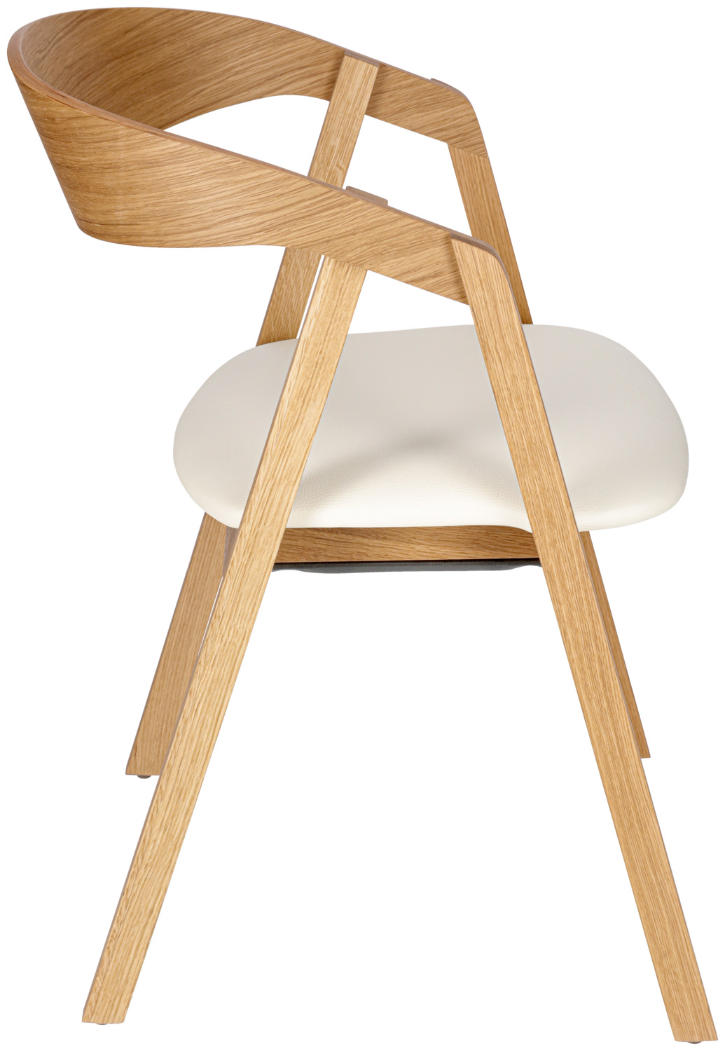 Stacking chair Calma imitation leather oak