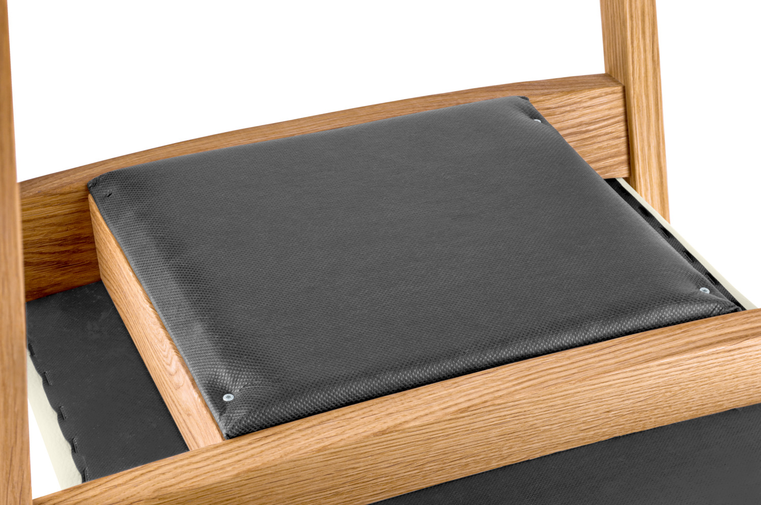 Stacking chair Calma imitation leather oak