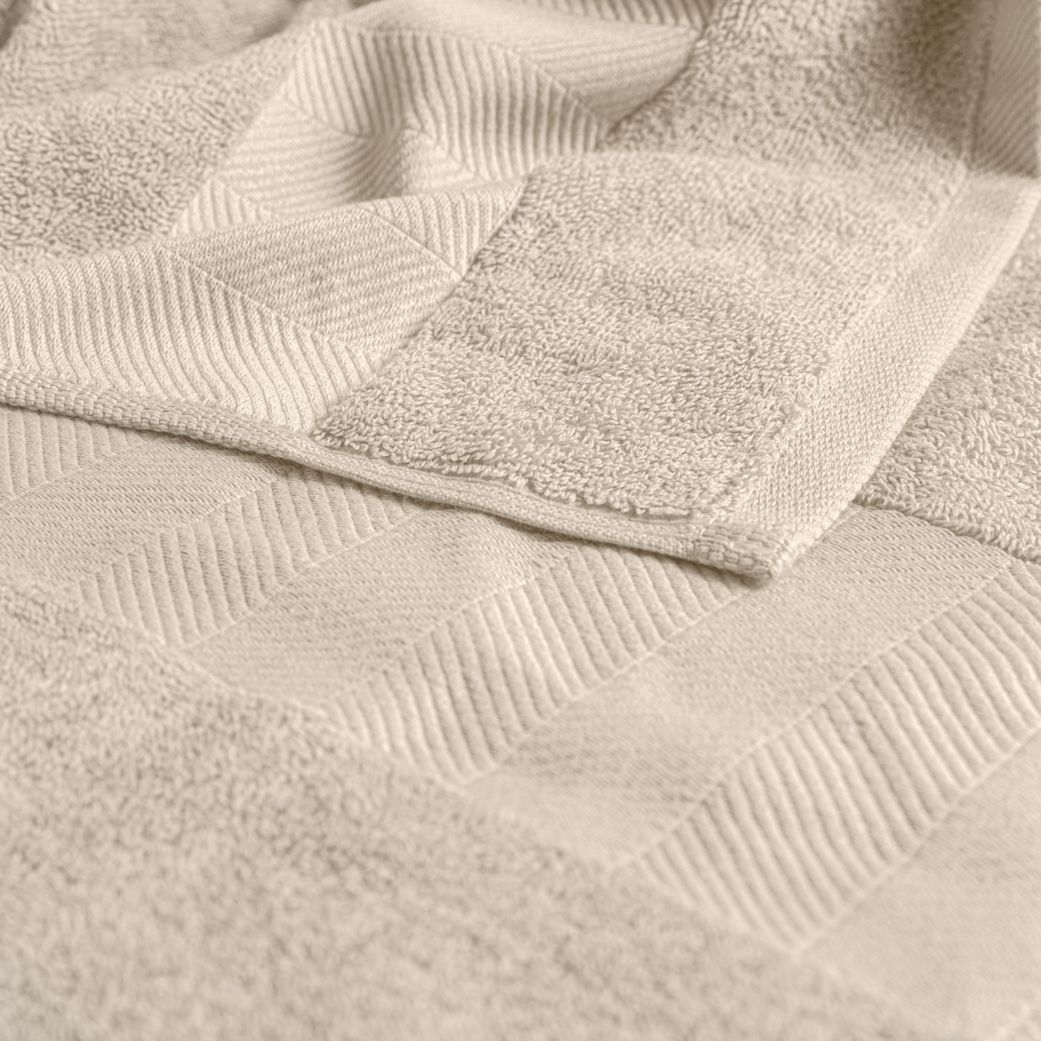 Face towel Evora herringbone border